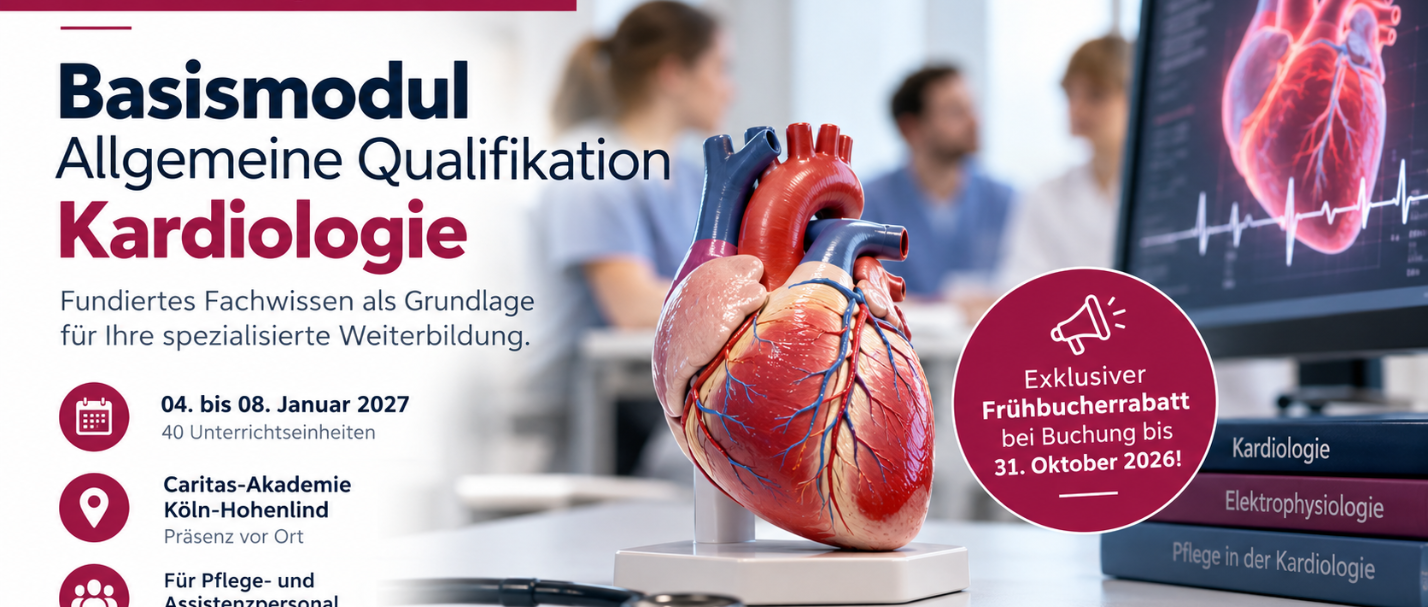 Kardiologie-Weiterbildung mit Herz und EKG