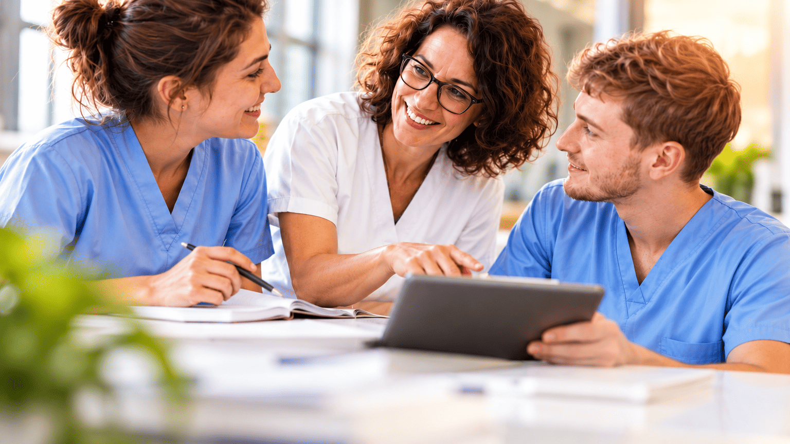 Gemeinsame Lernrunde im Klinikteam